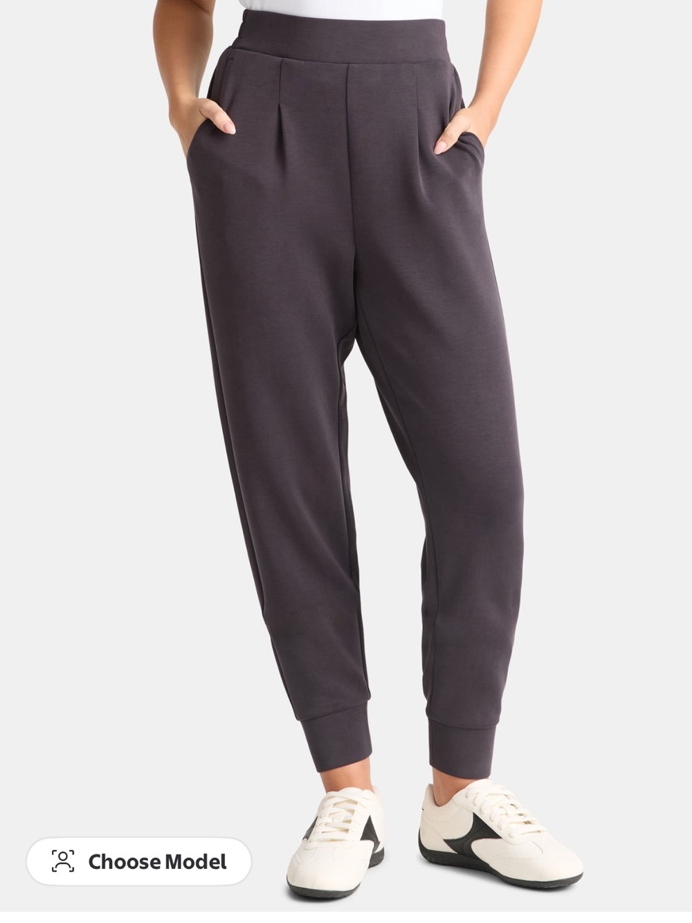 Avia Charcoal High-Waist Track Joggers